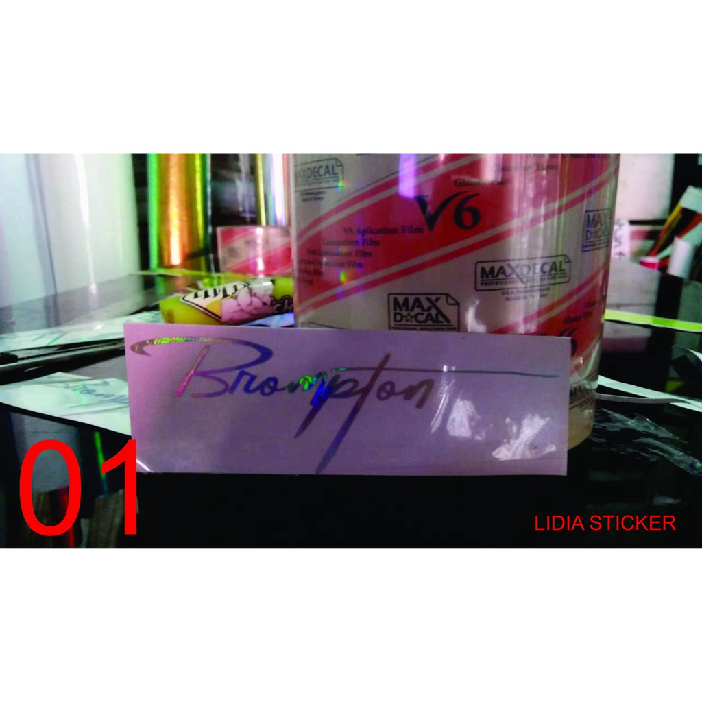 COD sticker brompton latin sticker murah sticker terlaris