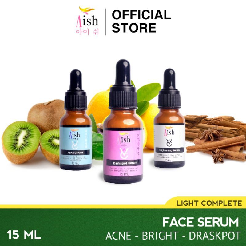 AISH SERUM GLOWING - Brightening / Acne / Drakspot. BPOM 100% Ori