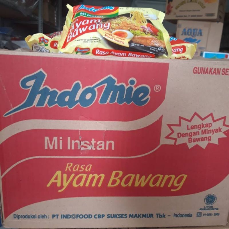 

Indomie ayam bawang mie1 dus isi 40bungkus