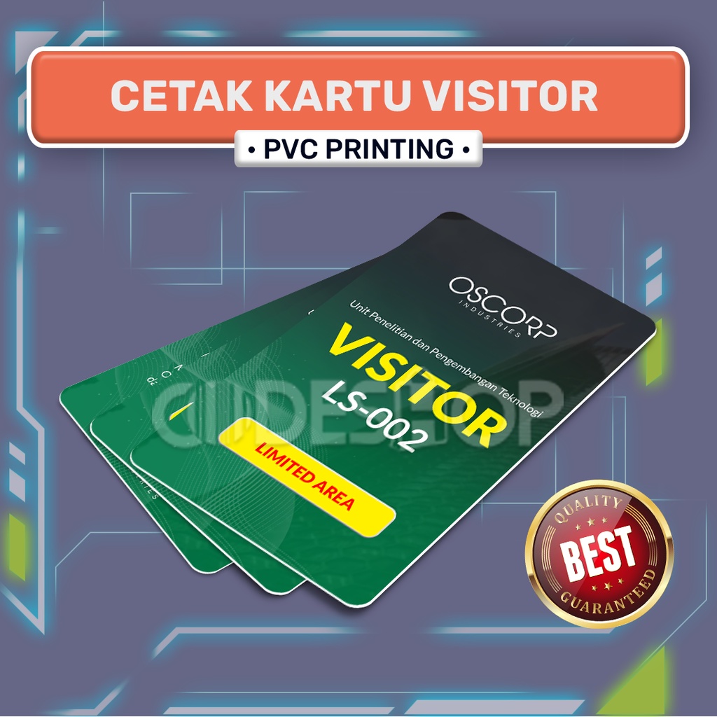 Cetak Sample Kartu Pengunjung Visitor ID Card