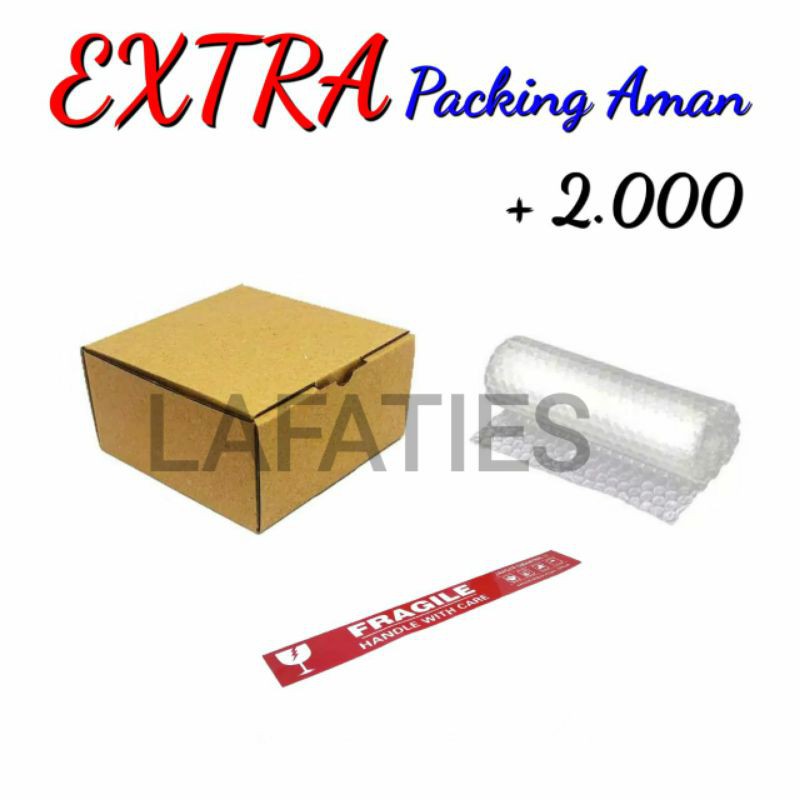 extra packing aman kardus bublewrap dan stiker pecah belah fragile