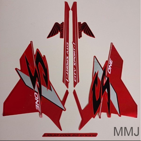 Sticker striping Honda cs1 csone cs one cs 1 merah list body standar berkualitas