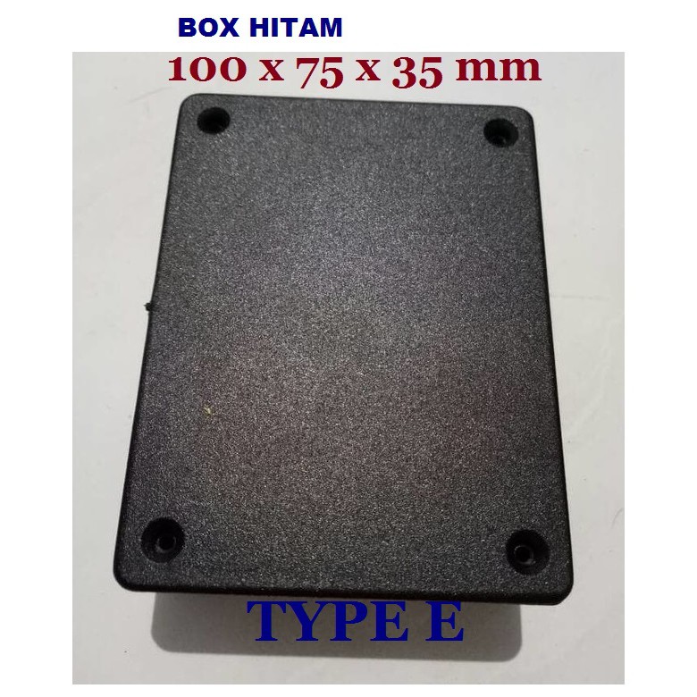 Box Hitam Plastik Type E 100x75x35 mm 10 X 7.5 X 3.5 Cm Box Casing Wadah Tempat Plastik Tebal Kotak Multifungsi