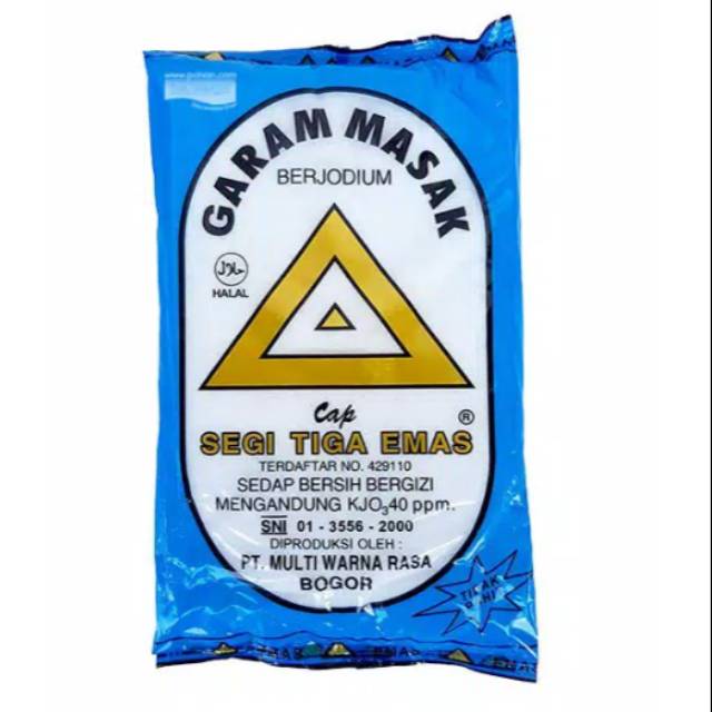 

Garam segitiga emas kemasan 250 gram