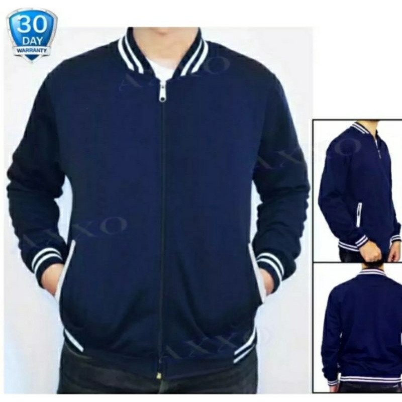 Jaket sweater baseball Varsity terbaru Jaket Varsity polos navy blue baseball Varsity Jaket Baseball