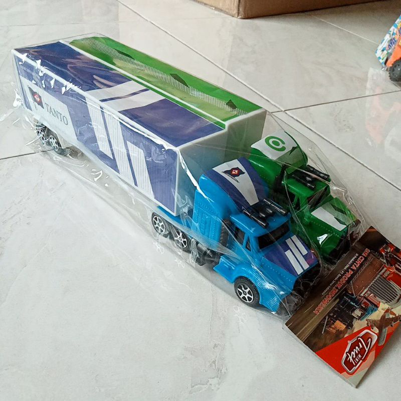 SIM 620 - Mainan Truk Box Container isi 2 PC kepala bisa Belok SIM620