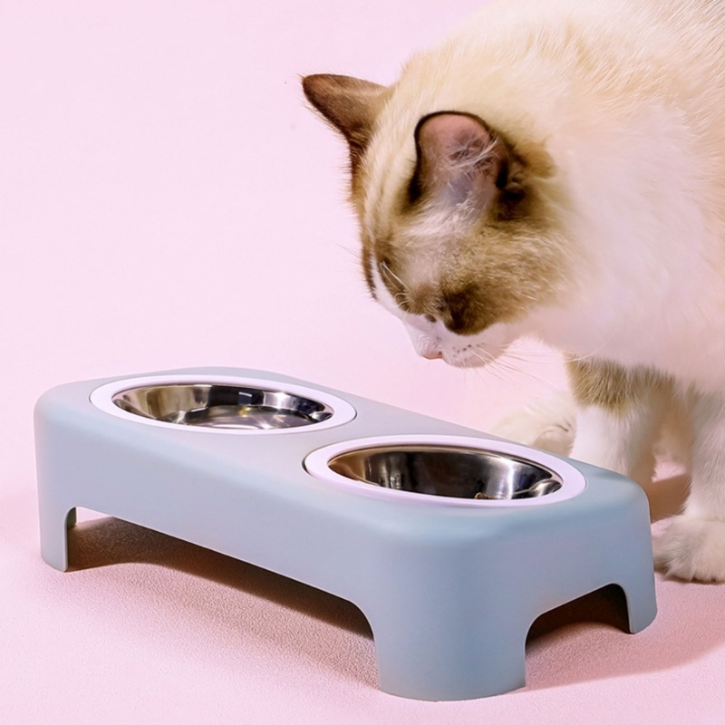 Mangkok Dispenser Makanan / Air Minum Anti Tumpah Dapat Dilepas Untuk Anjing / Kucing