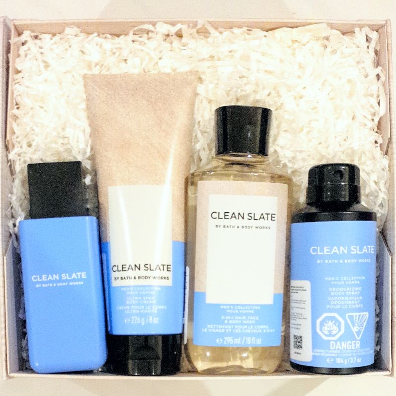 BBW MEN CLEANSLATE GIFT SET PAKET BATH &amp; BODY WORKS