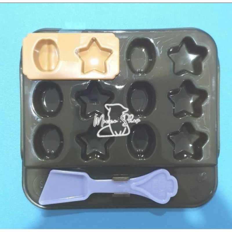 cetakan bentuk Biji Kopi dan Star Bintang bahan plastik untuk es coklat jelly puding