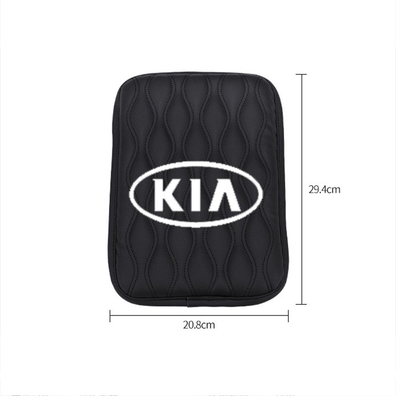 Car Armrest Pad Universal Leather Auto Center Console Box Cover Mat Automobiles Waterproof Armrest Protector Cushion For KIA Forte Spectra Sportage Rio Picanto Sorento K5 K3 Cerato Sephia Rondo Grand Carnival Seltos