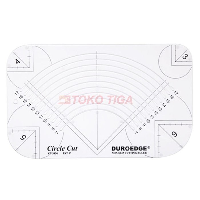 Quilting Ruler / Penggaris Pola Patchwork Model Bulat Oval  (KT-3456)