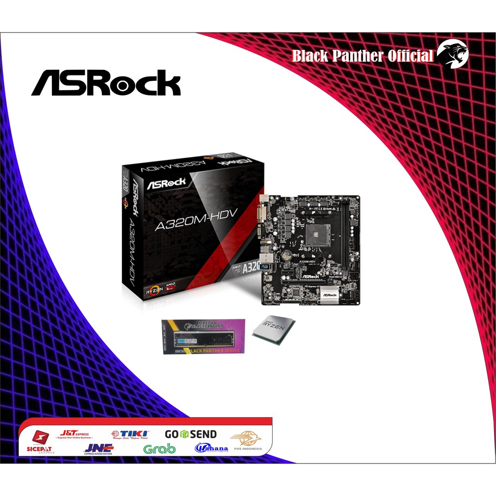 Paket Mobo Asrock A320M-HDV & Ryzen 5 3400G