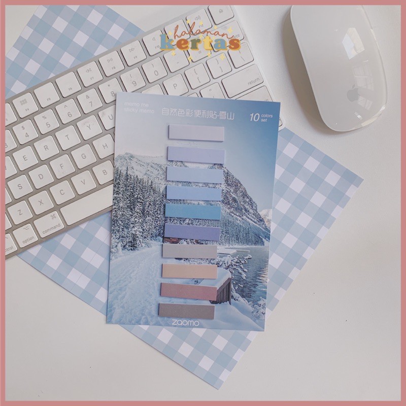 

Nature Stripe Stickynotes (200 lembar stickynotes strip bertema alam estetik dan bagus)