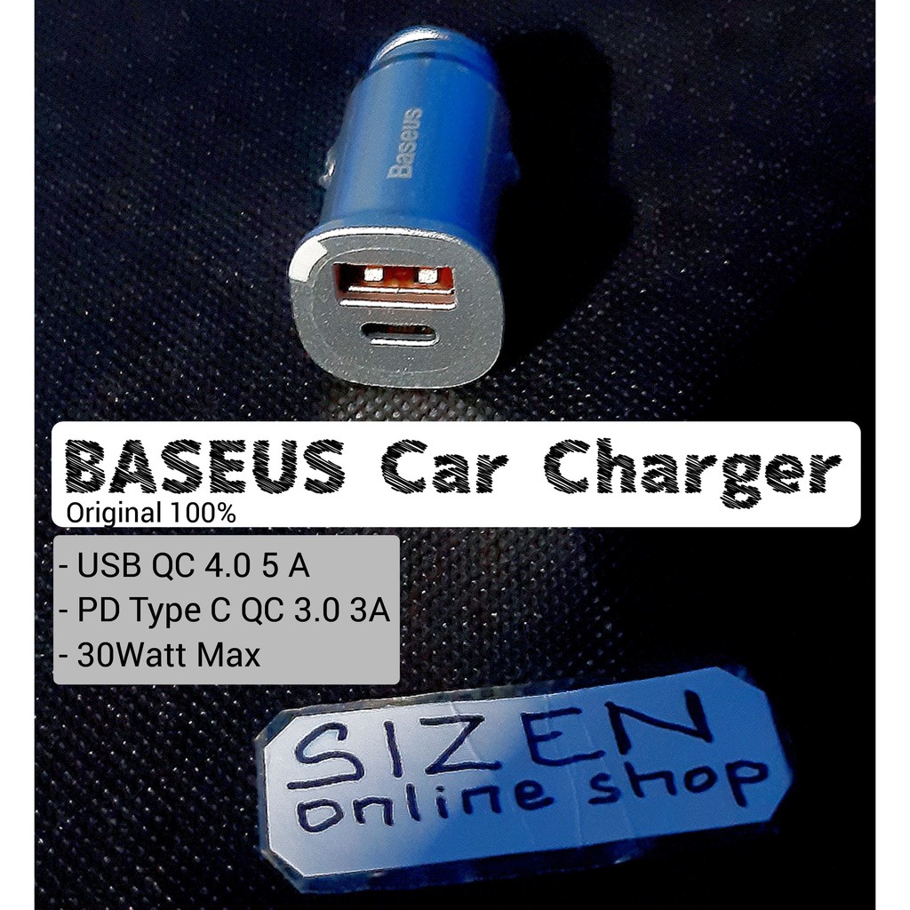 car charger baseus 30w 5a type c pd3 0 usb quick charge 4 0