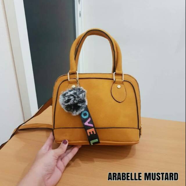 TAS SELEMPANG ARABELLE MUSTARD, BLACK dan SOFT GREY