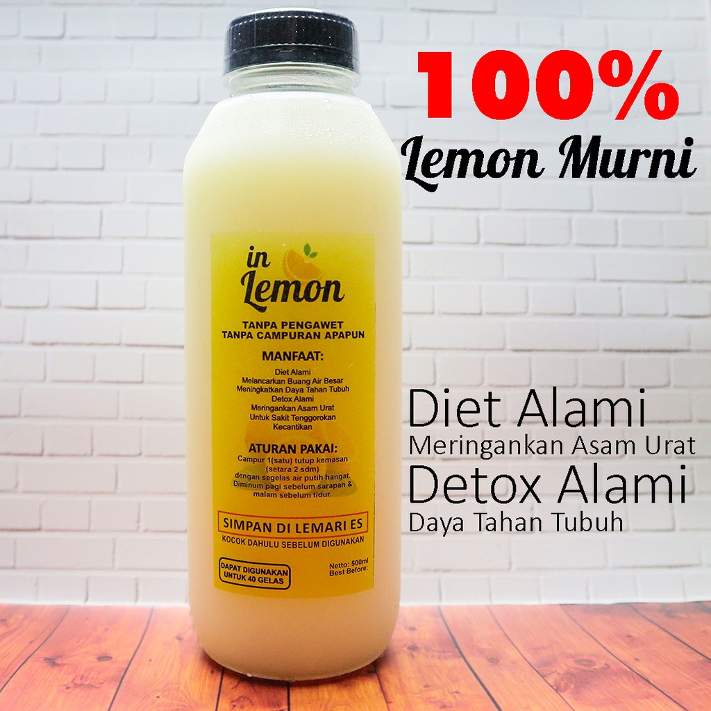 Lemon Water Minuman Diet Sehat Bagus Untuk Menurunkan Berat Badan Sari Lemon Fresh 500ml Shopee Indonesia