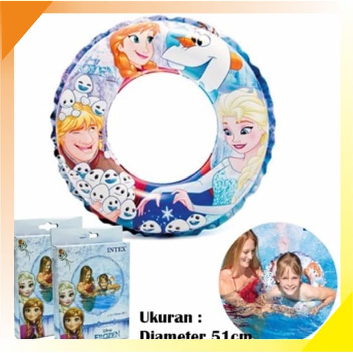 Ban Renang Anak Bulat Frozen 51cm / Swim Ring / Pelampung Renang SH384