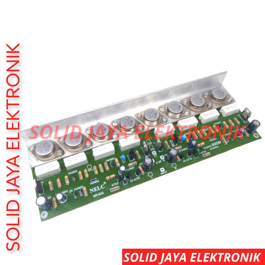 KIT POWER 600W NELC STEREO JENGKOL ST N632 MJ2955 2N3055 600 W WATT AMPIFIER AMPLI STEREO ST TR FINAL ASLI JENGKOLAN MJ 2955 2N 3055 STEREO 600WATT TR FINAL ST AUDIO SOUND NELC N-632 N632 N 632