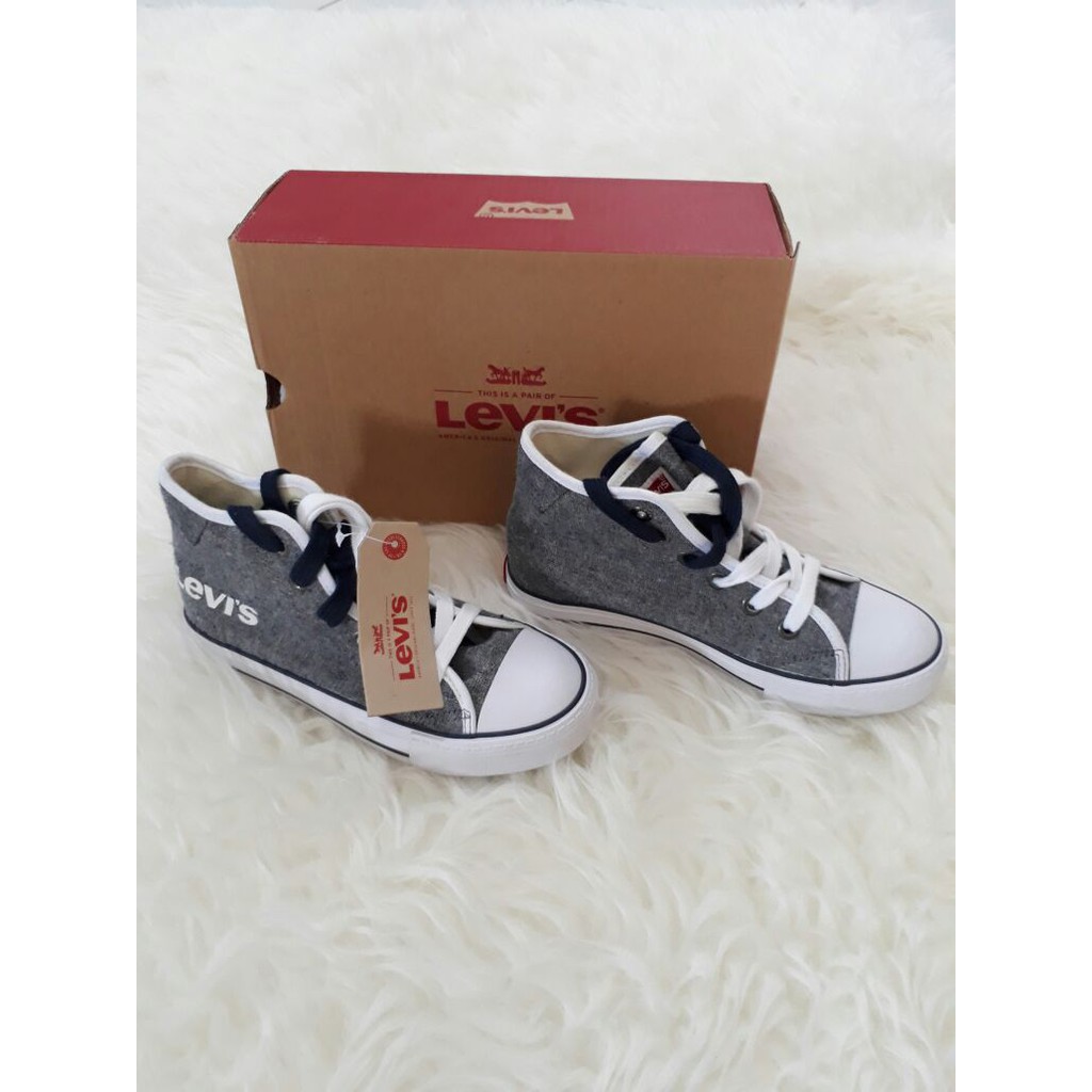 Sepatu Anak Perempuan Impor Original Levi's Abu-abu Sepatu Sneakers Anak