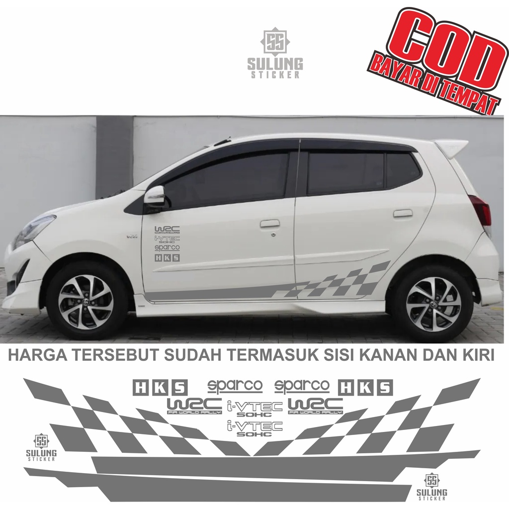 Cutting Stiker Mobil Agya Ayla Brio Jazz Motif Simpel Sticker All Varian Aksesoris Variasi Keren Terbaru