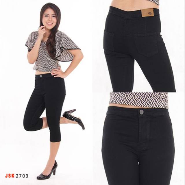 Celana pendek 7/8 Highwaist Wanita Softjeans JSK Jeans