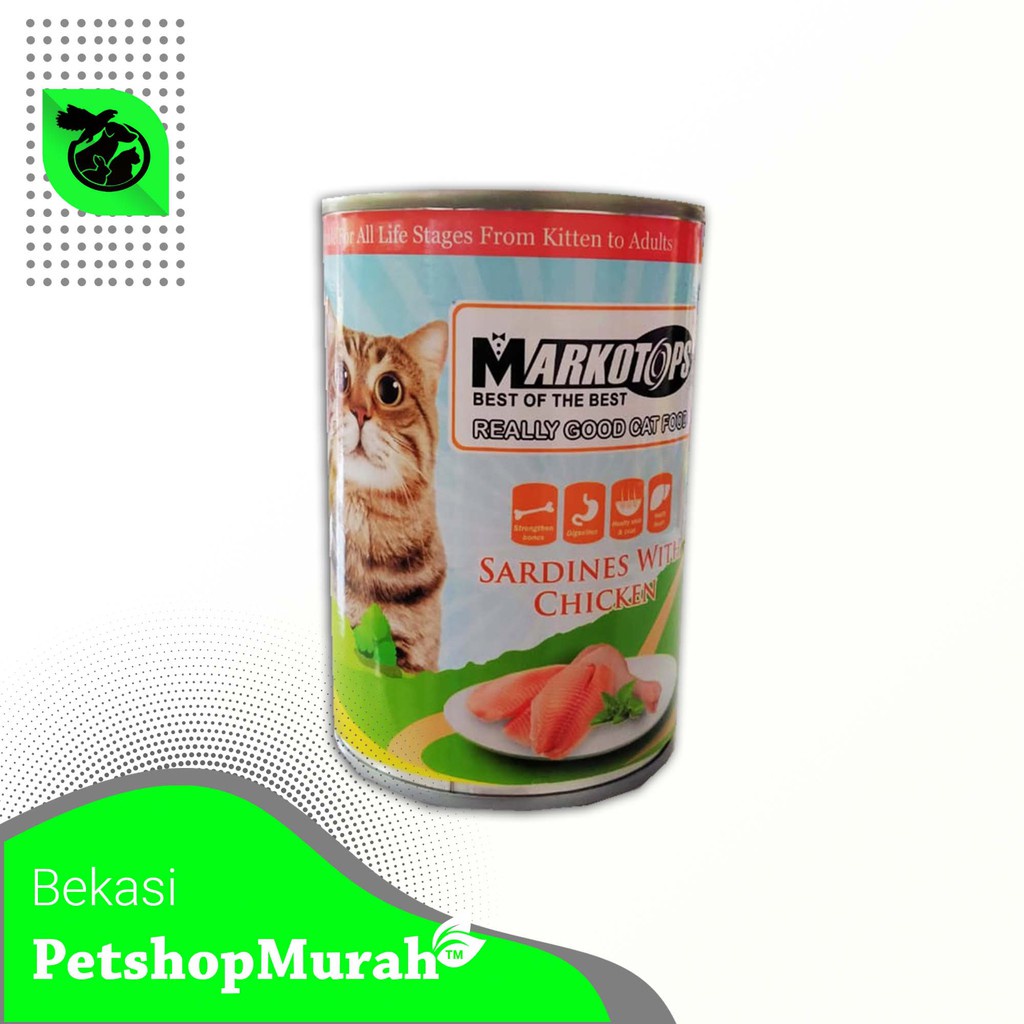 Makanan Kucing Markotop Kaleng 400gr Wet Can Adult Cat Food