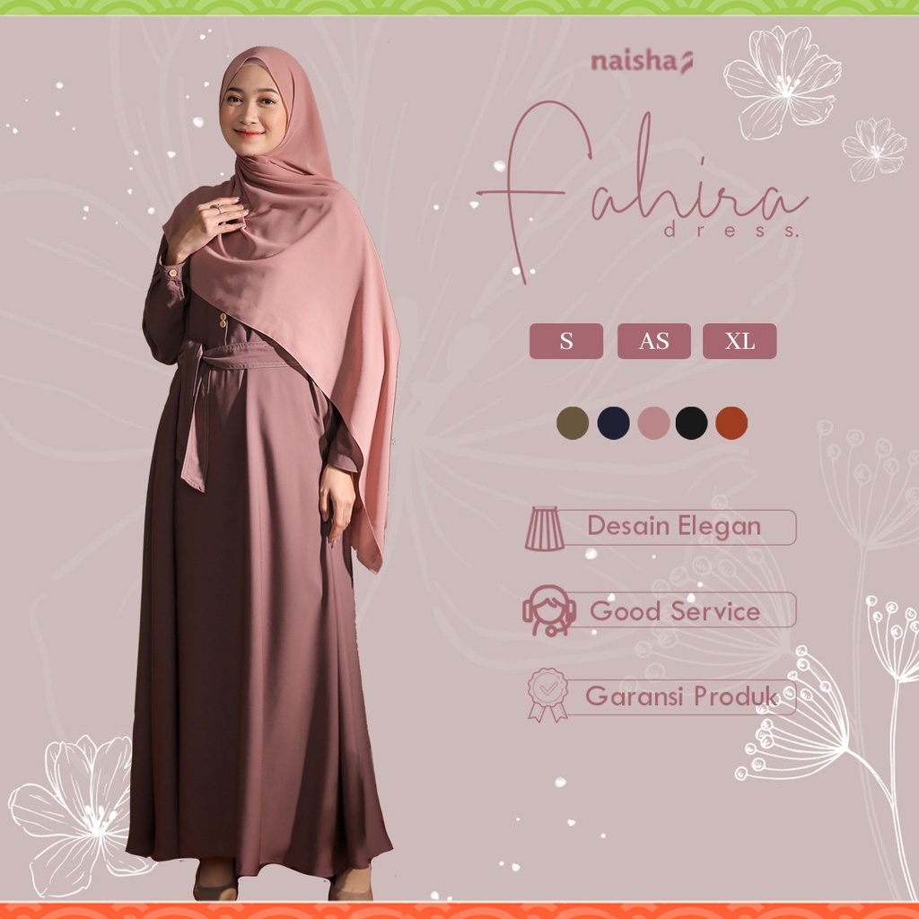 Fahira Dress by Naishaofficial / Gamis Fahira / Gamis Dewasa