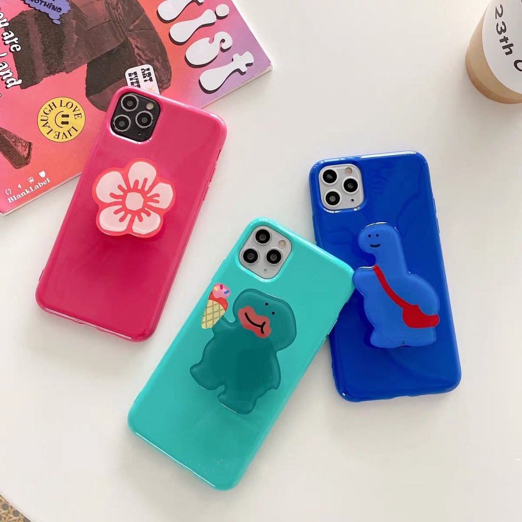 Popsocket Hp Bentuk Kartun Dinosaurus / Beruang / Kue Bahan Akrilik