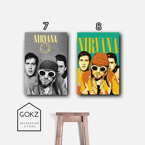 POSTER KAYU BAND NIRVANA KURT COBAIN MUSIC PICTBOX WALLDECOR PAJANGAN HIASAN DINDING STUDIO KAMAR 2