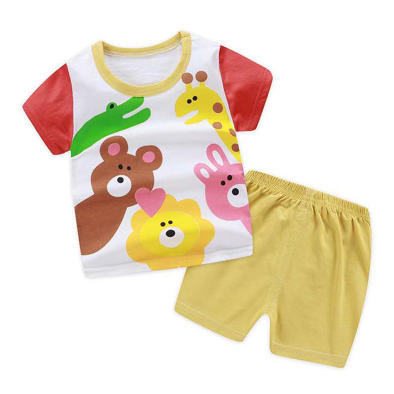 YBSS SETELAN ANAK IMPORT 1-3 TAHUN HIGH QUALITY/ SETELAN ANAK MURAH / SETELAN BAYI SURABAYA  - 7009-Animals Kartun