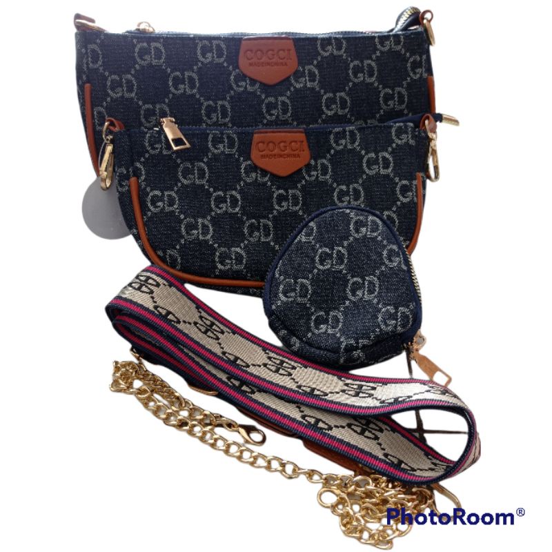 Tas Wanita Tas Selempang GD 3in 1 impor Fashion Simple