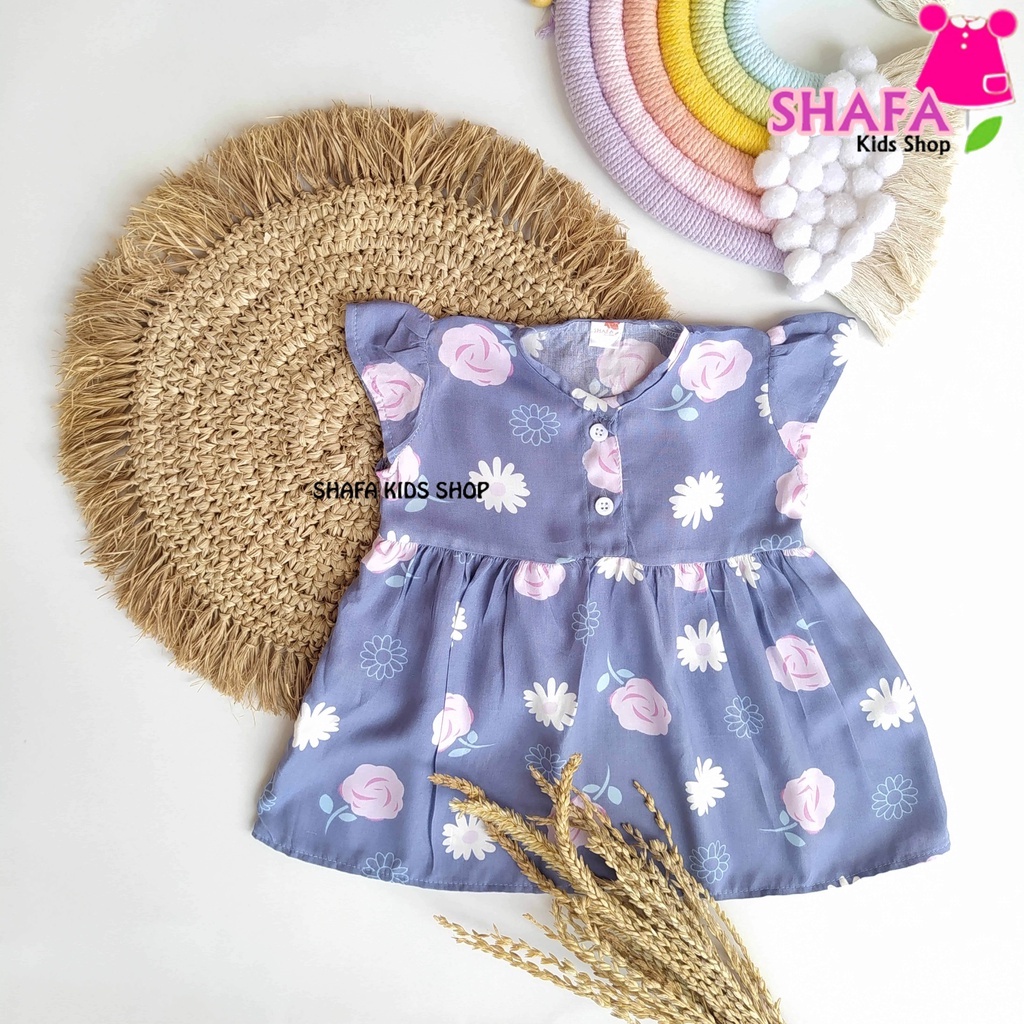 DRESS ANAK BAYI PEREMPUAN USIA 3 BULAN - 18 BULAN / BAJU PAKAIAN ANAK BAYI PEREMPUAN / NEWBORN / RAYON VISCOSE-XS001