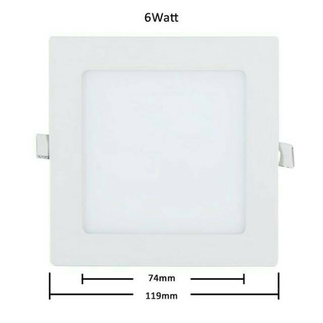 Lampu Downlight Led panel 6w 6watt 6 watt w kotak square tipis Hias Plafon Inbow Berkualitas