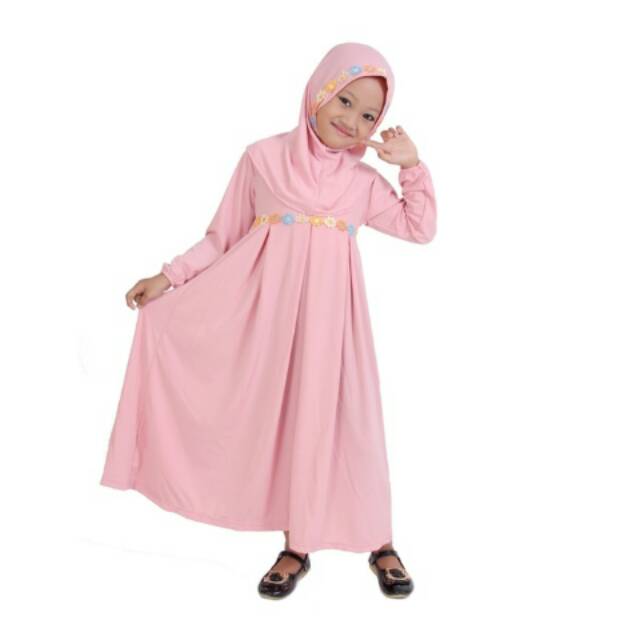 Gamis anak pink
