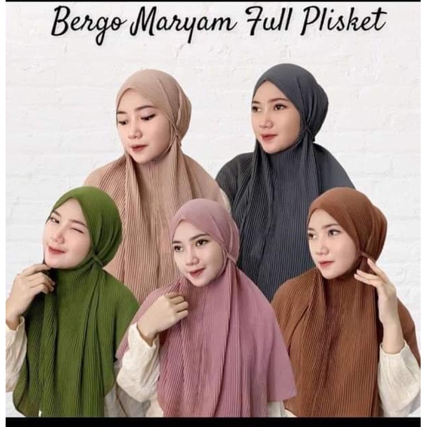 BERGO PLISKET HYGET / JILBAB SIMPLE / JILBAB BERGO PLISKET