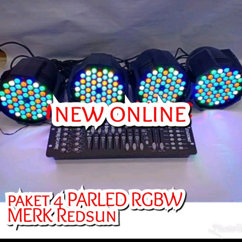 PAKET 4 PARLED 54LED RGBW MERK REDSUN