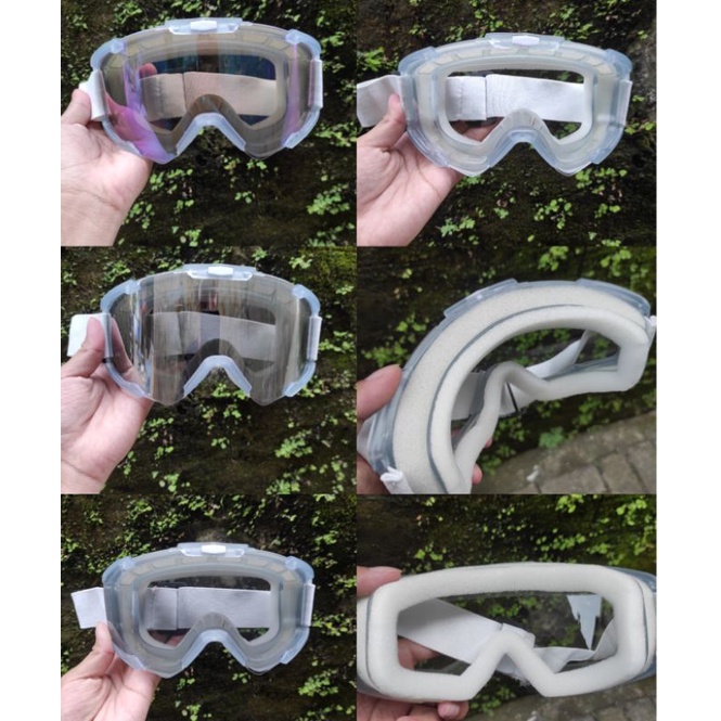 Kacamata Helm Cross Goggle Safety Inko Clear