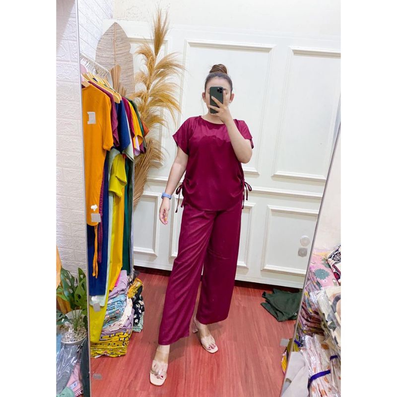 DAILY SET PAJAMAS POLOS LENGAN PENDEK / BABYDOLL / BAJU TIDUR