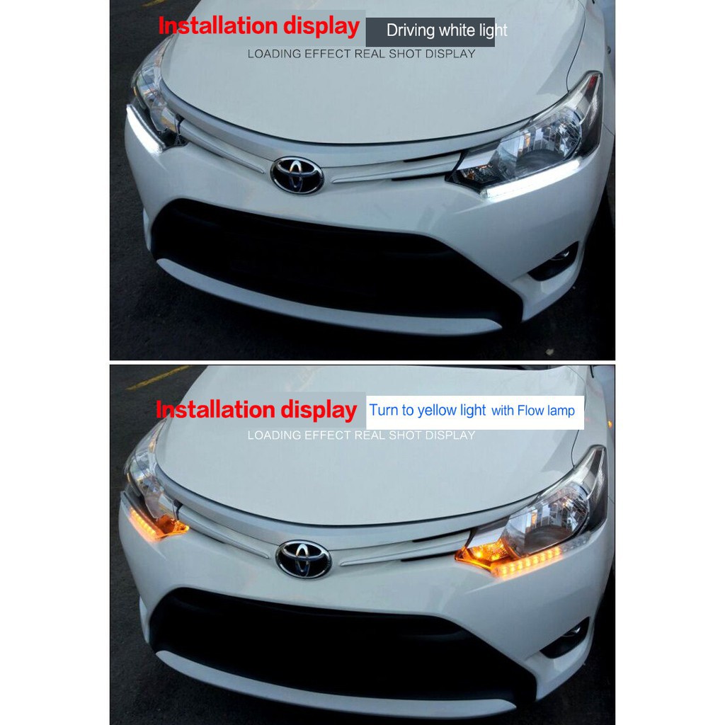 【In stock】Daul color LED Car DRL Daytime Running Lamp With Running Signal