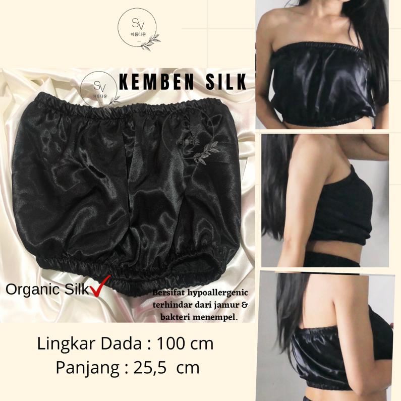 SV Kemben Hitam Summer Silk Kemben Black Satin Silk