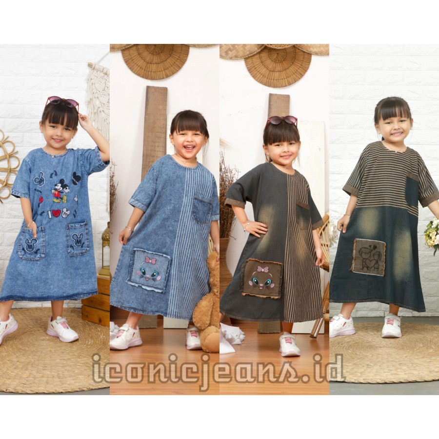 DENIM DRESS KIDS // DRESS JEANS ANAK