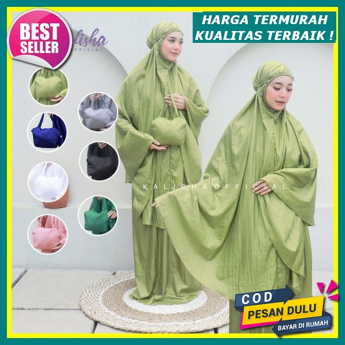 Ezpata Mukena Bali Dewasa Jumbo Putusan Polos Premium Bahan Adem Dan Halus Free Tas Mukena Cantik Mu