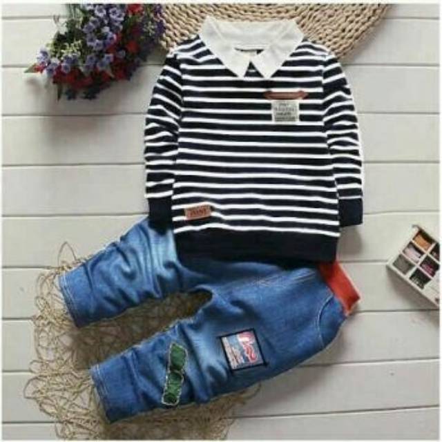  Baju  Anak Korea Umur 1 2 3 4 5 Tahun  TK Set Stelan Setelan 