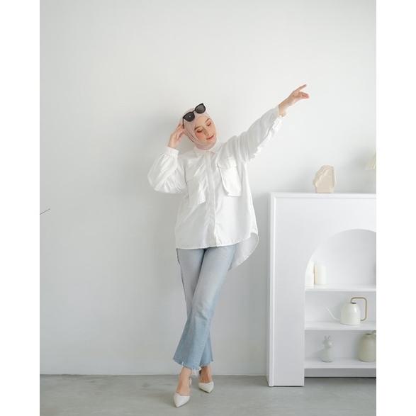 Faforbea Jisoo Shirt - Oversize Shirt Baby Corduroy