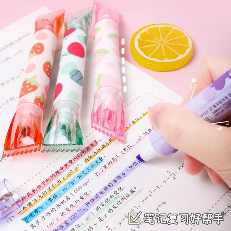 STABILO BUAH WARNA WARNI PASTEL RAINBOW TERMURAH / SPIDOL BUAH / ALAT TULIS FANCY UNIK LUCU / HIGHLIGHTER PEN SPIDOL STABILO PASTEL COLOURFUL FRUITS EDITION / JOURNAL MARKER / TEXTMARKER TEXTLINER