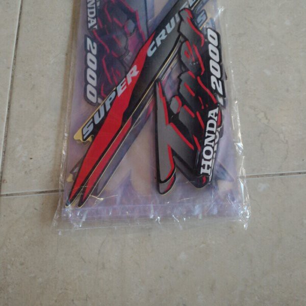 Striping Stiker Les Body Tiger Lawas Hitam Merah