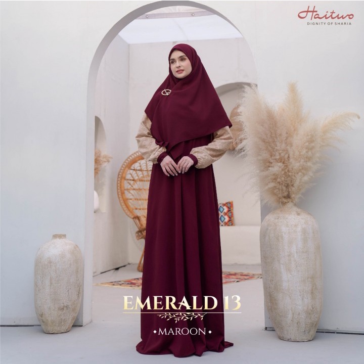 HAITWO EMERALD 013 GAMIS SET JILBAB