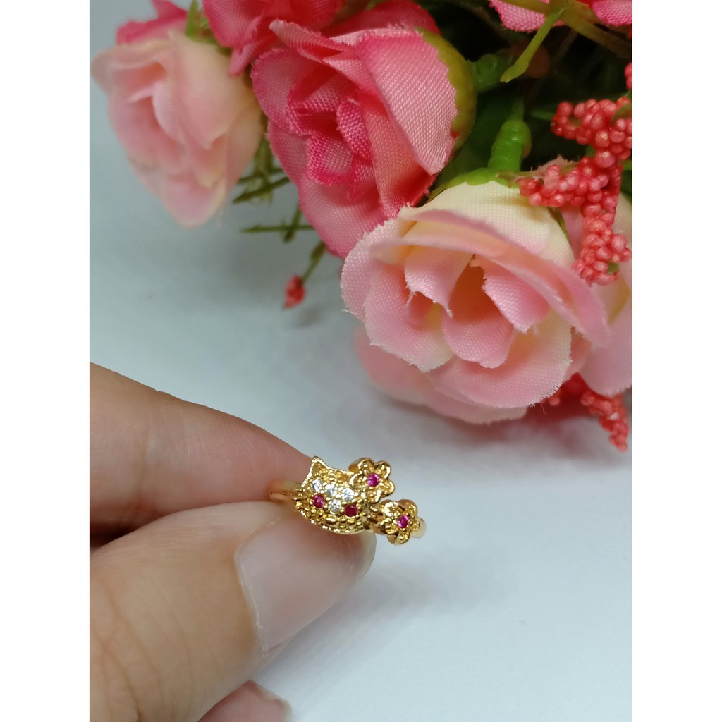 Cincin Anak Perempuan Motif HelloKitty Xuping Gold 01