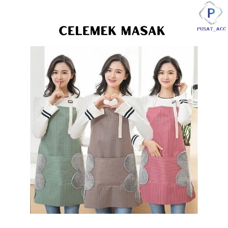 CM30 - Celemek Masak Cantik - Apron Celemek - Celemek Import