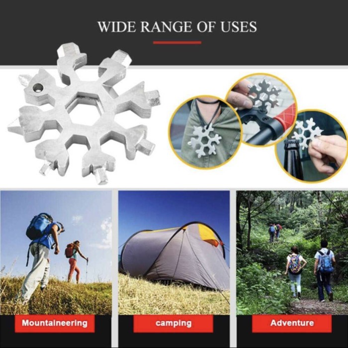 Kunci Pas Sepeda Portable Serba guna 18 in 1 Multitool 1Hex Wrench SS